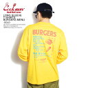 リー ペアTシャツ クックマン COOKMAN LONG SLEEVE T-SHIRTS BURGERS MENU -GOLD- 231-03102 レディース メンズ 春 夏 Tシャツ 長袖 長袖Tシャツ ロンT おしゃれ かっこいい カジュアル ファッション ストリート トップス cookman tシャツ