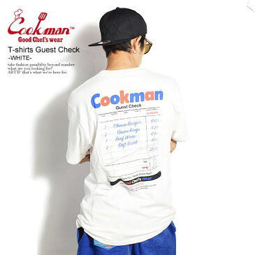 クックマン COOKMAN T-shirts Guest Check -WHITE- 231-11005 レディース メンズ 春 夏 Tシャツ 半袖 半袖Tシャツ おしゃれ かっこいい カジュアル ファッション ストリート トップス 春夏 春服 春物 夏服 夏物 cookman tシャツ
