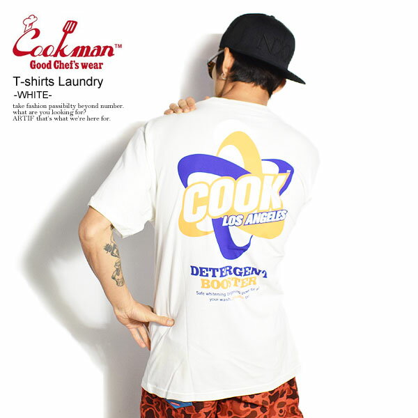 クックマン COOKMAN T-shirts Laundry -WHITE- 231-11006 レディース メンズ 春 夏 Tシャツ 半袖 半袖Tシャツ おしゃれ かっこいい カジュアル ファッション ストリート トップス 春夏 春服 春物 夏服 夏物 cookman tシャツ