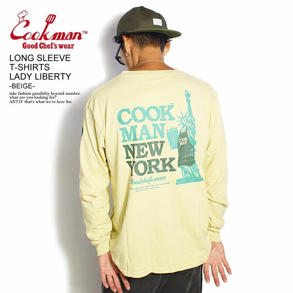 NbN} COOKMAN LONG SLEEVE T-SHIRTS LADY LIBERTY -BEIGE- 231-13101 fB[X Y TVc  TVc T  Xg[g   JWA t@bV gbvX cookman tVc