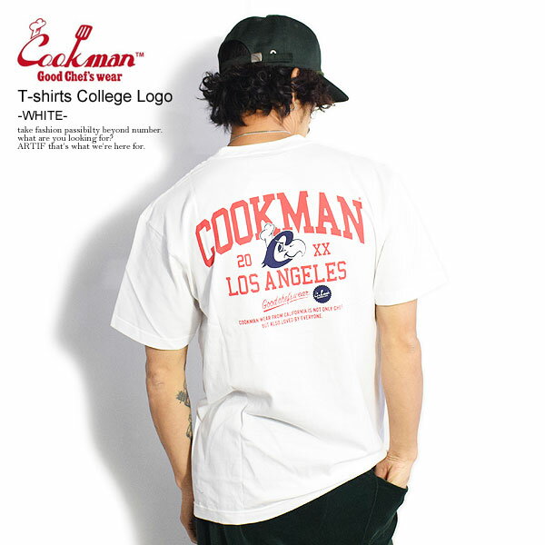 NbN} COOKMAN T-shirts College Logo -WHITE- 231-21057 Y TVc  TVc   JWA t@bV Xg[g gbvX cookman tVc