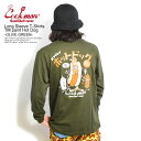 NbN} COOKMAN Long Sleeve T-Shirts TM paint Hot Dog -OLIVE GREEN- 231-23166g Y fB[X TVc  T  Xg[g