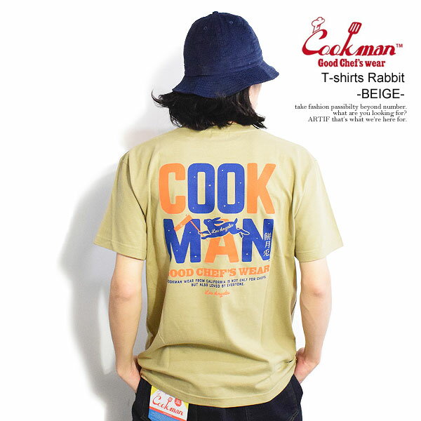 クックマン COOKMAN T-shirts Rabbit -BEIGE- 231-31096b メンズ Tシャツ 半袖 アメリカ 西海岸 ストリート