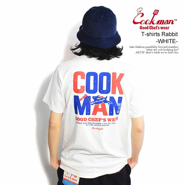クックマン COOKMAN T-shirts Rabbit -WHITE- 231-31096w メンズ Tシャツ 半袖 アメリカ 西海岸 ストリート