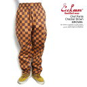 NbN} COOKMAN Chef Pants Checker Brown -BROWN- 231-31808 Y pc VFtpc C[W[pc  Xg[g