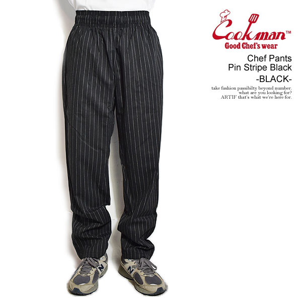 クックマン COOKMAN Chef Pants Pin Stripe Black -BLACK- 231-43814 メンズ パンツ シェフパンツ イージーパンツ 送料無料 ストリート
