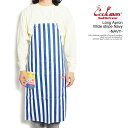 クックマン COOKMAN Long Apron Wide stripe Navy -NAVY- 233-32910 メンズ エプロン ロングエプロン ストリート