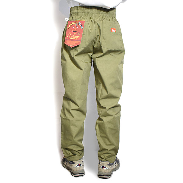 クックマン COOKMAN Chef Pants Sausage Style Ripstop Olive -OLIVE GREEN- 231-51809 メンズ パンツ シェフパンツ イージーパンツ 送料無料 ストリート 3