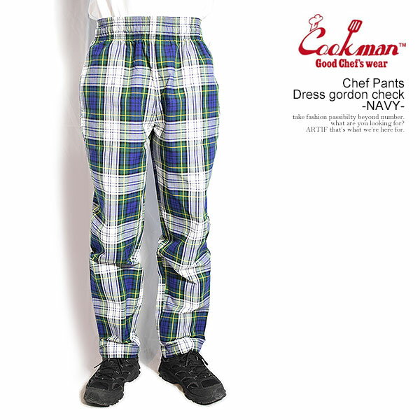 クックマン COOKMAN Chef Pants Dress gordon check -NAVY- 231-61808 メンズ パンツ シェフパンツ イージーパンツ 送料無料 ストリート