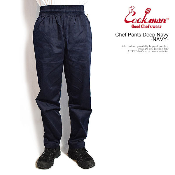 乐天商城 - クックマン COOKMAN Chef Pants Deep Navy -NAVY- 231-61843 メンズ パンツ シェフパンツ イージーパンツ 送料無料 ストリート