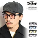 カットレイト CUTRATE CUTRATE LOGO GLASSES cr-24aw011 メンズ サングラス ウェリントンタイプ カラーレンズ 送料無料 ストリート