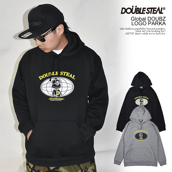 50％OFF SALE セール ダブルスティール DOUBLE STEAL Global DOUBZ LOGO PARKA 925-64061 メンズ パーカー プルオーバー 裏起毛 送料無料 ストリート