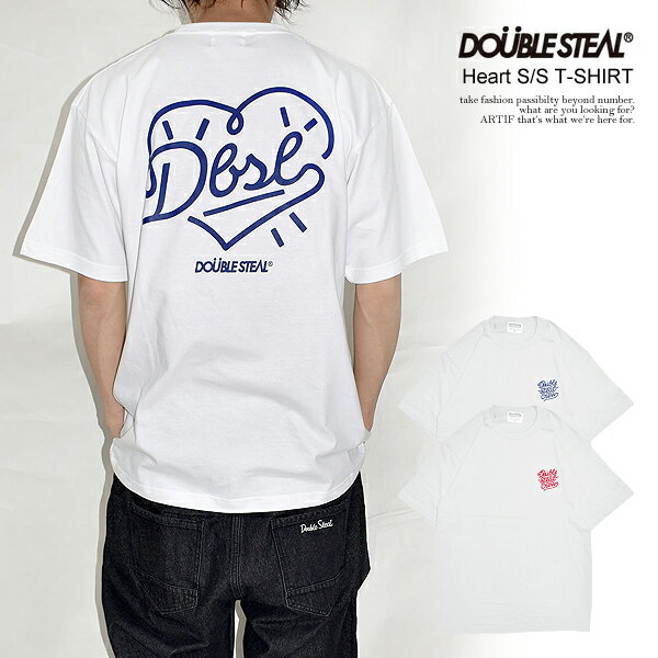 _uXeB[ DOUBLE STEAL Heart S/S T-SHIRT 941-15001 Y TVc  TVc  Xg[g