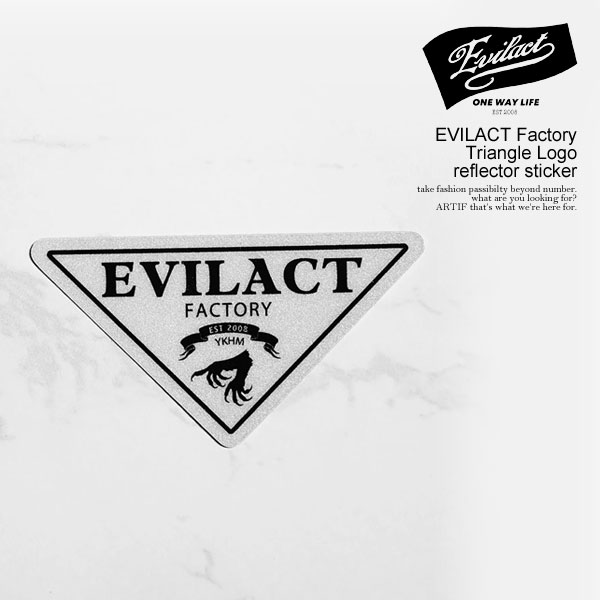 ֥륢 EVILACT EVILACT Factory Triangle Logo reflector sticker eastic...