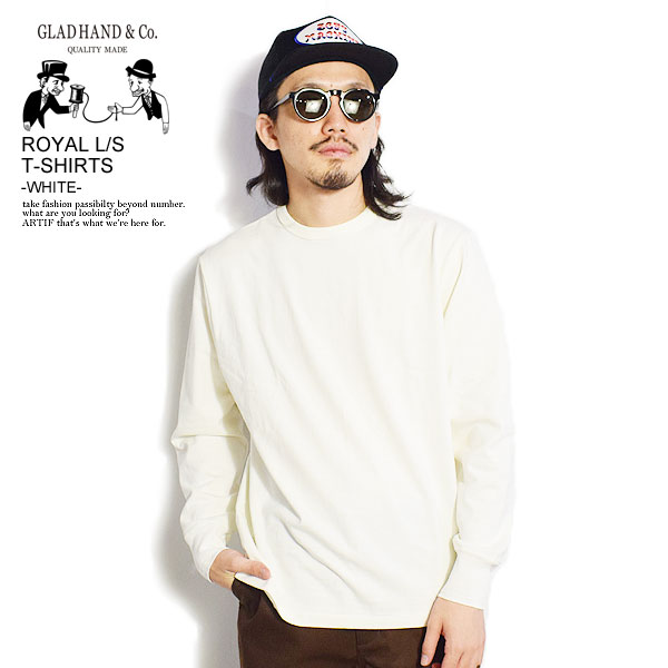 Obhnh GLAD HAND ROYAL L/S T-SHIRTS -WHITE- gladhandr-05w Y fB[X TVc  N[lbN ROYAL CLASS  Xg[g