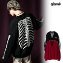 O glamb Skeleton Cardigan gb0124-knt01 XPgJ[fBK J[fBK 