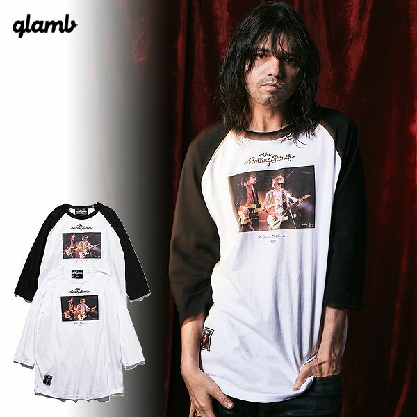 glamb×The Rolling Stones グラム Guitarists Raglan T gb0222-rs08 ギタリスツラグランT メンズ Tシャツ コラボ 送料無料 ストリート