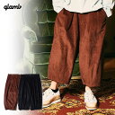 30%OFF SALE Z[ O glamb Corduroy Cropped Hem Tuck Pants R[fCNbvhw^bNpc gb0421-p05 fB[X Y pc 