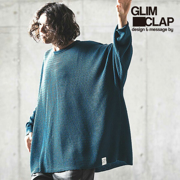 2023 H~ 2nd s\ 12{`{ח\ ONbv GLIMCLAP Jacquard texture cut sew 15-107-gla-cd Y Jbg\[  LZs