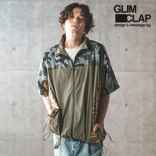 2024 t 3rd s\ 6{`{ח\ ONbv GLIMCLAP Pattern on pattern design short-sleeve track jacket 16-036-gls-ce Y WPbg  LZs