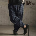 2024 t 1st s\ 1{`2{ח\ ONbv GLIMCLAP Color scheme design & balloon silhouette pants-plaid type- 16-002-gls-ce Y pc  LZs