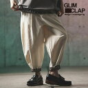2024 t 2nd s\ 6{`{ח\ ONbv GLIMCLAP Color scheme design & balloon silhouette pants -chino cloth fabric- 16-031-gls-ce Y pc  LZs