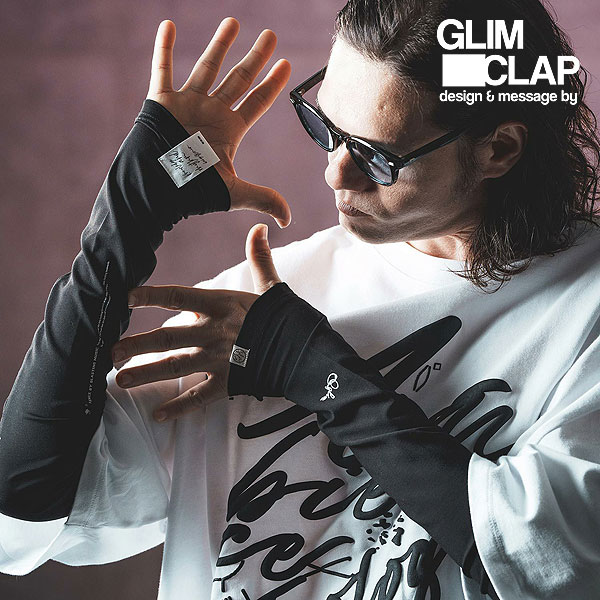 2024 春夏 2nd 先行予約 5月上旬〜中旬入荷予定 グリムクラップ GLIMCLAP Logo design arm sleeve 16-039-gls-ce メンズ アームカバー 送料無料 キャンセル不可