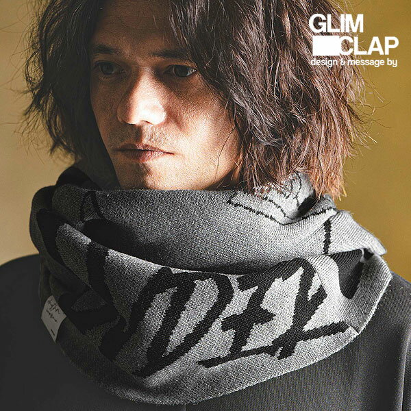 2024 秋冬 3rd 先行予約 12月上旬～中旬入荷予定 グリムクラップ GLIMCLAP Logo jacquard snood 17-167-gla-ce メンズ スヌード 送料無料 キャンセル不可