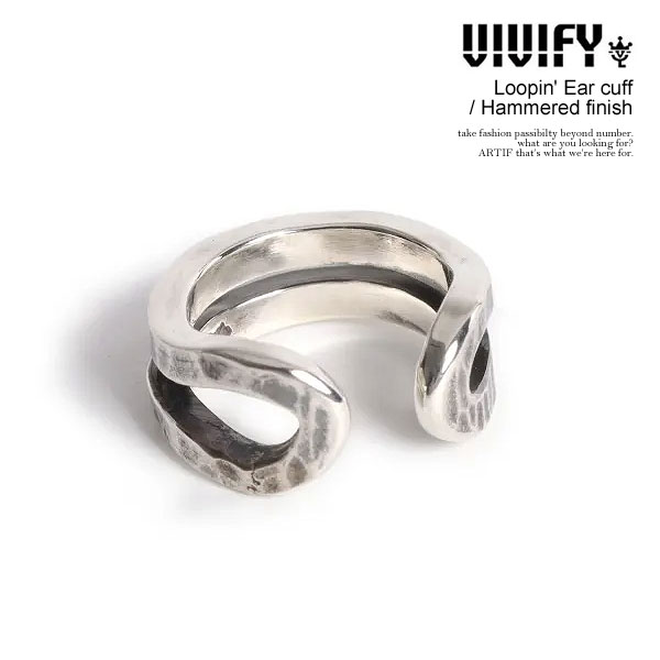 ビビファイ VIVIFY Loopin' Ear cuff / Hammered finish vfp-291 メンズ イヤーカフ イヤリング シルバー925 アクセサリー ジュエリー 送料無料