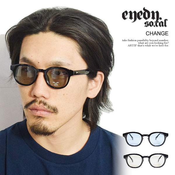 アイディ eyedy CHANGE eye-sun029 メンズ サングラス カラーレンズ ウェリントンタイプ 調光レンズ 送料無料 UVカット ストリート