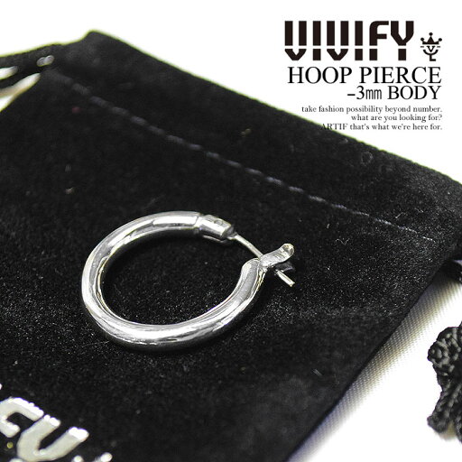 ビビファイ VIVIFY HOOP PIERCE -3mm BODY レディース メンズ アクセサリー ピアス フープピアス シルバー ハンドメイド ビビファイ VIVIFY HOOP PIERCE -3mm BODY レディース メンズ アクセサリー ピアス フープピアス シルバー ハンドメイド