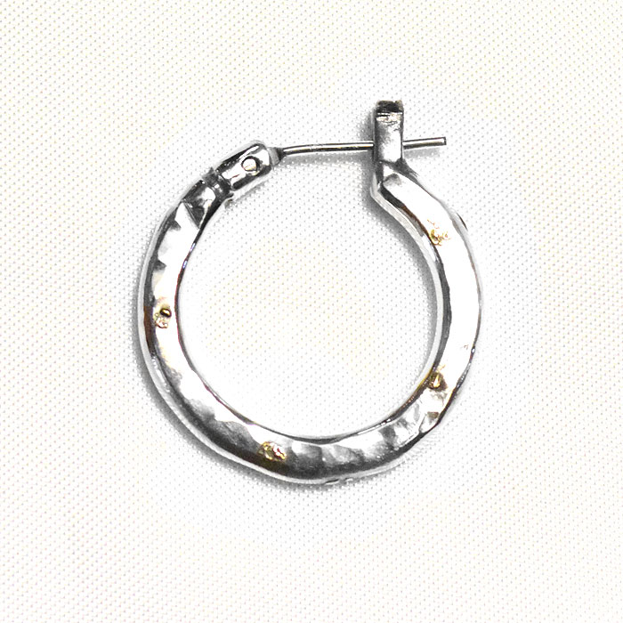 ビビファイ VIVIFY HAMMERED HOOP PIERCE -3mm BODY W/GOLD レディース メンズ ア...