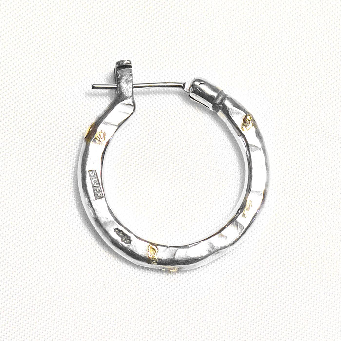 ビビファイ VIVIFY HAMMERED HOOP PIERCE -3mm BODY W/GOLD レディース メンズ ア...