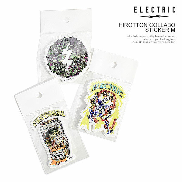 エレクトリック ELECTRIC HIROTTON COLLABO STICKER M ea118 メンズ ステッカー シール HIROTTON/ヒロットン ストリート