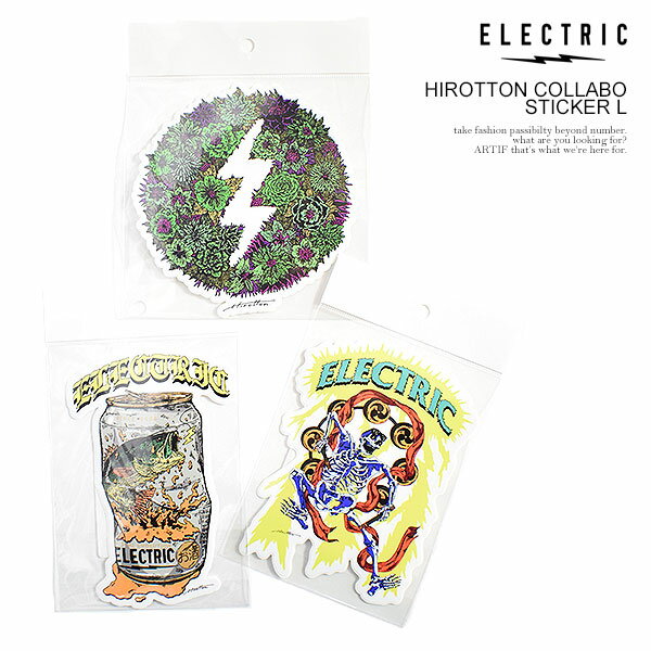 Rakuten - エレクトリック ELECTRIC HIROTTON COLLABO STICKER L ea119 メンズ ステッカー シール HIROTTON/ヒロットン ストリート
