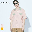 60OFF SALE Z[ GGXGG M.S.M.L BI-COLOR OPEN COLLAR SHORT SLEEVE SHIRT m11-02a1-ss04 fB[X Y Vc 