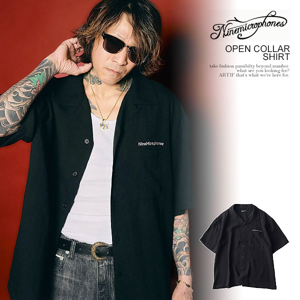 ナインマイクロフォンズ NINE MICROPHONES OPEN COLLAR SHIRT 129-22447 メンズ シャツ 半袖 オープンカラーシャツ 送料無料 ストリート nisky-10057392 nisky パッケージ画像