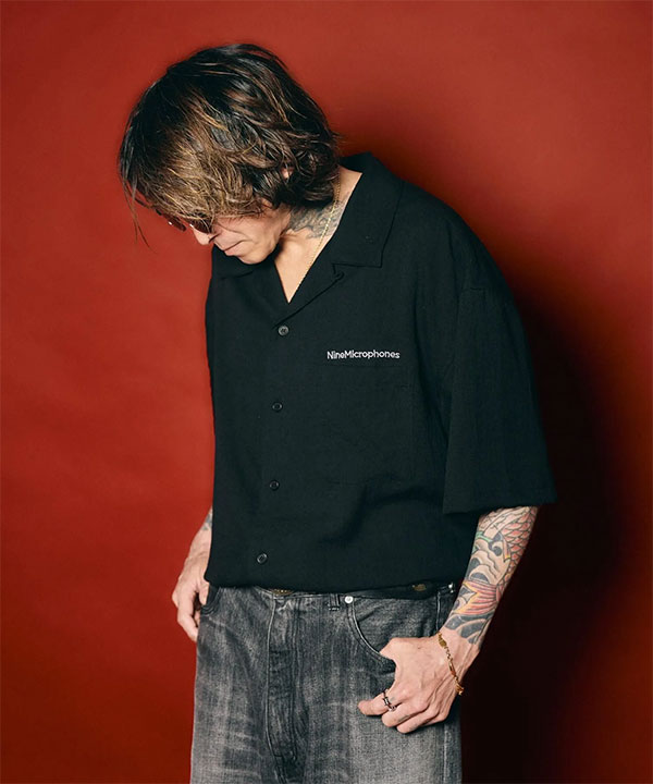 ナインマイクロフォンズ NINE MICROPHONES OPEN COLLAR SHIRT 129-22447 メンズ シャツ 半袖 オープンカラーシャツ 送料無料 ストリート nisky-10057392 nisky サンプル画像2