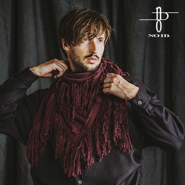 2024 冬 先行予約 11月下旬入荷予定 ノーアイディー NO ID. フリンジニットストール 855010-906z メンズ ストール 送料無料 キャンセル不可