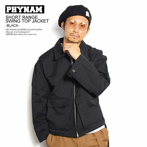 ファイナム PHYNAM SHORT RANGE SWING TOP JACKET -BLACK- 52371 レディース メンズ 秋 冬 ジャケット スウィングトップ スイングトップ アウター ストリート おしゃれ かっこいい カジュアル ファッション 秋冬 秋物 秋服 冬物 冬服