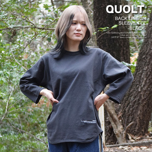 NIg QUOLT~ARTIF 20th Anniversary BACK LINE 3/4 SLEEVE TEE -BLACK- 901t-artif20b Y TVc 7 ʒ R{[V 