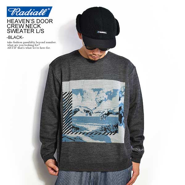 40%OFF SALE セール ラディアル RADIALL HEAVEN'S DOOR - CREW NECK SWEATER L/S - BLACK - ra...