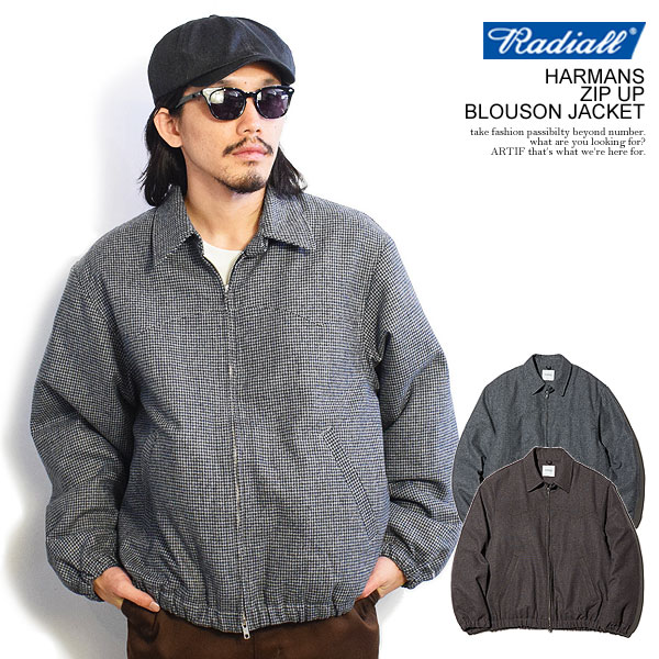 40％OFF SALE セール ラディアル RADIALL HARMANS - ZIP UP BLOUSON JACKET rad-22aw-jk004 radiall メンズ ジャケット ブルゾン チェック 送料無料 ストリート