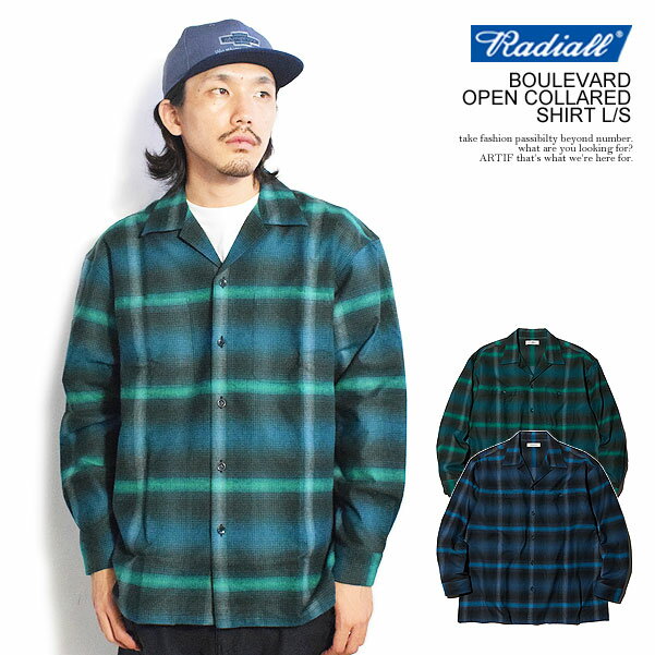 20OFF SALE Z[ fBA RADIALL BOULEVARD - OPEN COLLARED SHIRT L/S rad-23aw-sh001 radiall Y Vc  `FbNVc  Xg[g