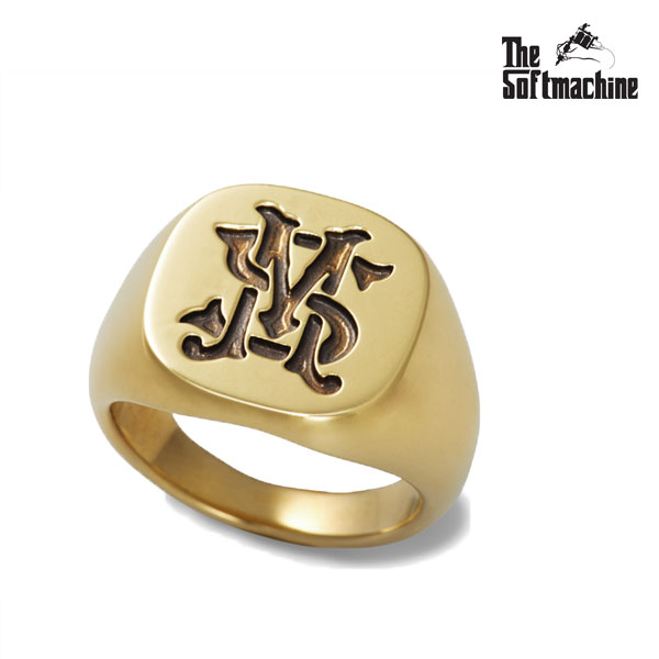 【受注生産商品 (3週間～1ヶ月)】 ソフトマシーン SOFTMACHINE SM STAMP RING 18K (RING) soft-stpring18k メンズ リング 送料無料 キャンセル不可