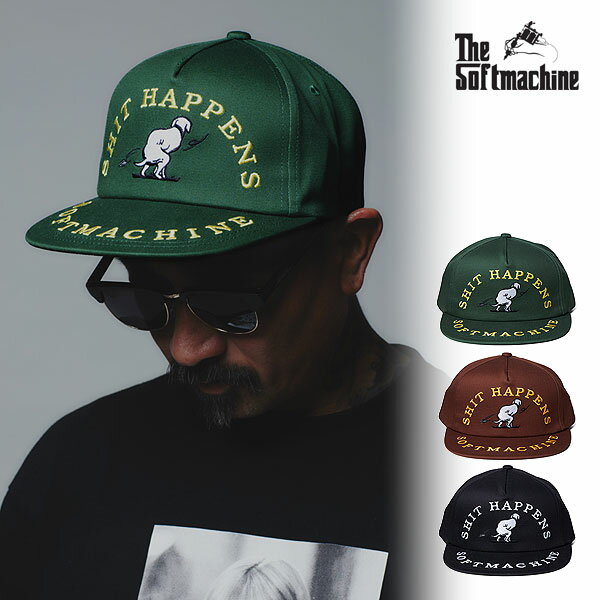 2024 春夏 先行予約 4月～5月入荷予定 ソフトマシーン SOFTMACHINE SHIT HAPPENS CAP(CAP) soft24ss-shcap メンズ キャップ 送料無料 キャンセル不可