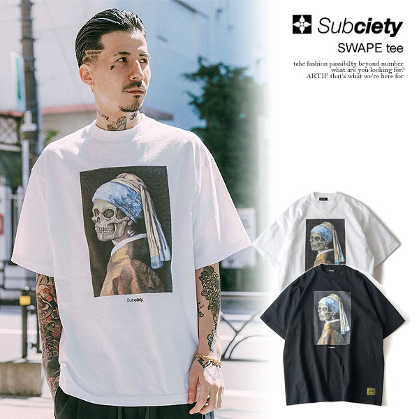 サブサエティ SUBCIETY SWAPE tee 105-40957 subciety メンズ Tシャツ 半袖 半袖Tシャツ グラフィックTシャツ 送料無料 ストリート