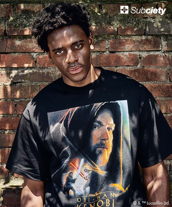 STAR WARSコレクション 先行予約 7月下旬入荷予定 サブサエティ SUBCIETY 『STAR WARS』 / 「Obi-Wan Kenobi 」/ tee 155-40290 メンズ Tシャツ スターウォーズ 送料無料 ストリート キャンセル不可