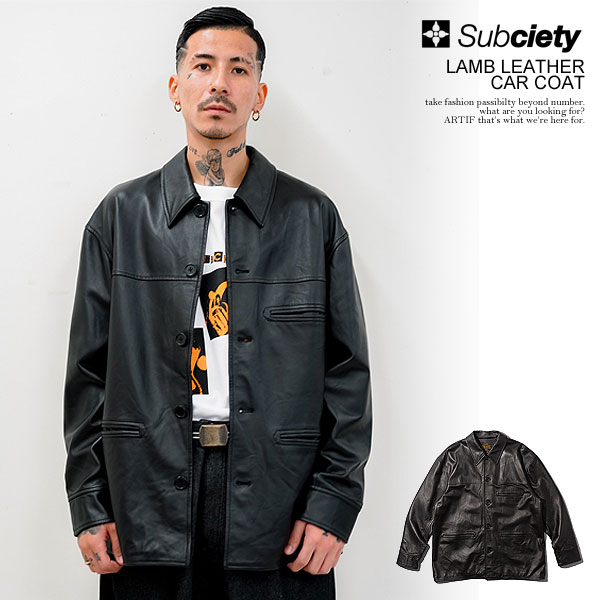 30OFF SALE Z[ TuTGeB SUBCIETY LAMB LEATHER CAR COAT 102-62802 subciety Y WPbg J[R[g U[WPbg  Xg[g