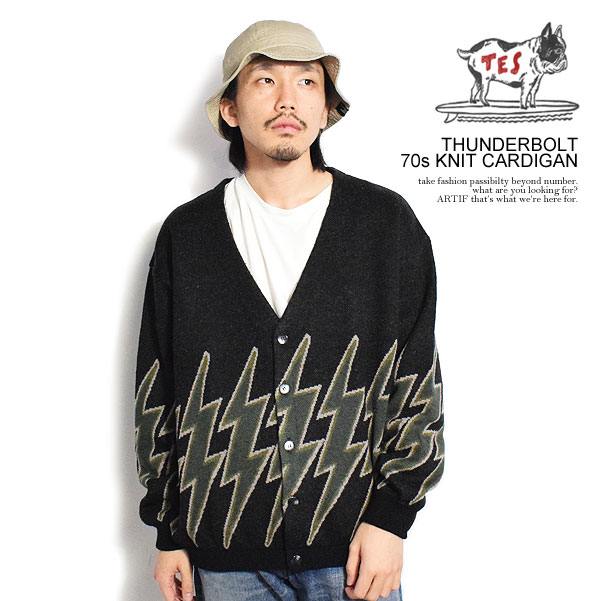 エンドレスサマー The Endless Summer TES THUNDERBOLT 70s KNIT CARDIGAN as-23774303 メンズ カーディガン ニットカーディガン 送料無料 ストリート